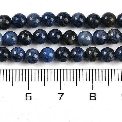 Natural Dumortierite Beads Strands G-G167-A06-4MM-1