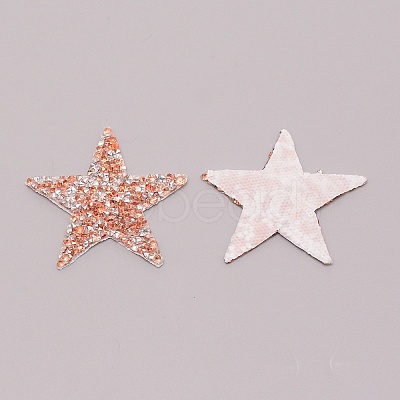 Glitter Hotfix Rhinestone(Hot Melt Adhesive On The Back) DIY-WH0001-48A-1