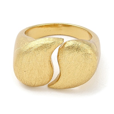 Rack Plating Brass Cuff Finger Rings for Women RJEW-C114-13B-G-1