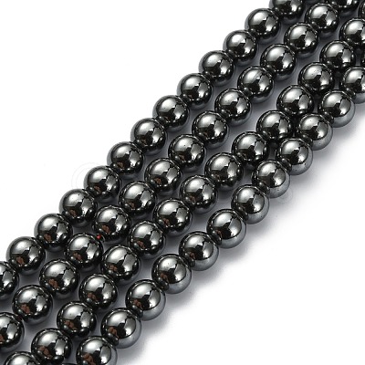 Non-Magnetic Synthetic Hematite Beads Strands X-G-H1624-8mm-2-1