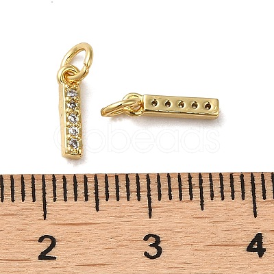 Brass Micro Pave Grade AAA Cubic Zirconia Charms ZIRC-P067-11G-I-NR-1