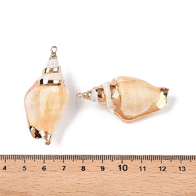 Natural Conch Shell Big Pendants SSHEL-N038-27-1