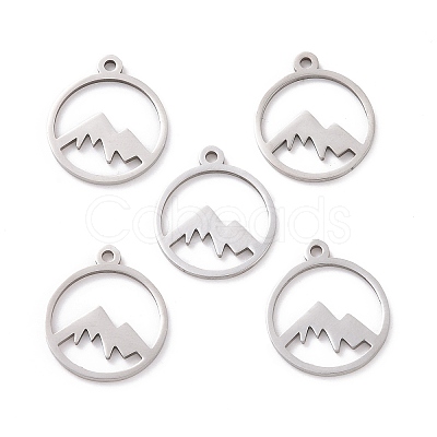 Non-Tarnish 201 Stainless Steel Laser Cut Pendants STAS-S105-T901-1-1