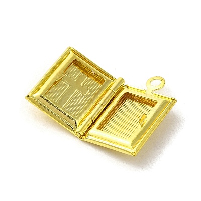 Rack Plating Brass Lcoket Pendants KK-C053-03G-1