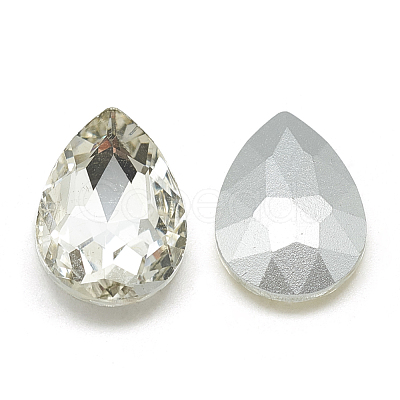 Pointed Back Glass Rhinestone Cabochons RGLA-T081-4x6mm-01-1