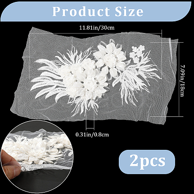 3D Flower Lace Appliques DIY-WH0430-459B-1