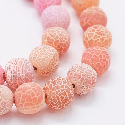 Natural Weathered Agate Beads Strands G-K261-01-8mm-1