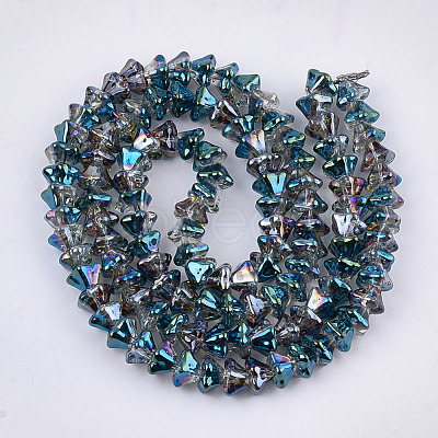 Electroplate Glass Beads Strands EGLA-T017-02B-1