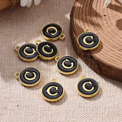 Golden Plated Alloy Charms X-ENAM-S118-02C-1