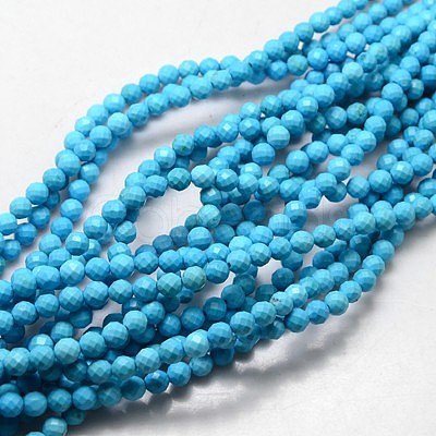 Natural Howlite Round Beads Strands TURQ-L017-3mm-02D-1