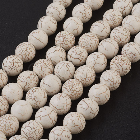 Synthetic Magnesite Beads Strands TURQ-S192-12mm-1-1