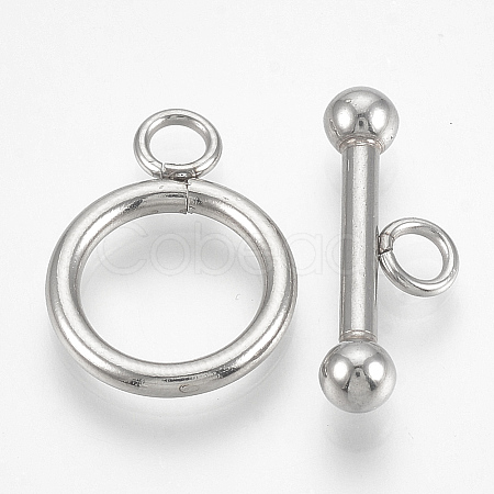304 Stainless Steel Toggle Clasps X-STAS-S103-05-1
