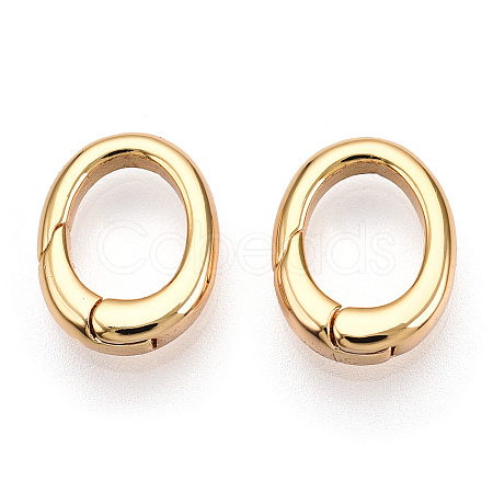 Brass Spring Gate Rings KK-N254-17G-1