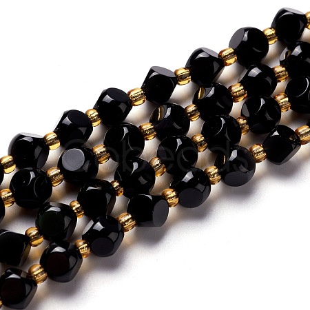 Natural Obsidian Beads Strands G-M367-07A-1