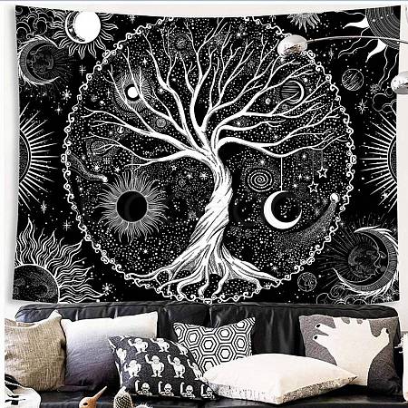 Polyester Wall Hanging Tapestry TREE-PW0001-35B-11-1