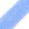 Transparent Glass Beads Strands, Faceted, Frosted, Rondelle, Medium Slate Blue, 2.3~2.7x2mm, Hole: 0.4mm, about 150~155pcs/strand, 32~33cm