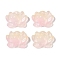 Baking Paint Glass Beads, Lotus, Pink, 15.5x20.5x7.5mm, Hole: 1.2mm