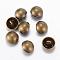 Alloy Shank Buttons, 1-Hole, Dome/Half Round, Tibetan Style, Antique Bronze, 20x14mm, Hole: 2mm