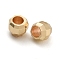 Rack Plated Round Brass Beads, Long-Lasting Plated, Cadmium Free & Lead Free, Faceted, Real 14K Gold Plated, 3mm, Hole: 1.6mm