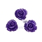 Synthetic Coral Carved Beads, Dyed, Flower, Blue Violet, 10x8.5mm, Hole: 1.3mm