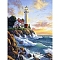 Lighthouse DIY Diamond Painting Kit, Including Resin Rhinestones Bag, Diamond Sticky Pen, Tray Plate and Glue Clay, Colorful, 400x300mm