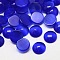 Cat Eye Cabochons, Half Round, Blue, 25x4.5mm