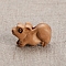 Wood Chinese Zodiac Figurines, for Home Desktop Decoration, Pig, 18x10mm