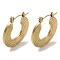 201 Stainless Steel Half Hoop Earrings for Women, with 304 Stainless Steel Pin, Golden, 23.5x2.5mm