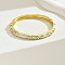 Fashionable Casual Retro Alloy Rhinestone Bangles with Enamel for Women, Real 18K Gold Plated