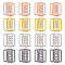 SUPERFINDINGS 16Pcs 4 Colors Zinc Alloy Rhinestone Bikini Clips, Bra Clasp Replacement Part, Lingerie Front Closure, Mixed Color, 15x13x5mm, Inner Diameter: 11.5x1.5mm, 4pcs/color