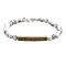 6MM Natural Howlite Beaded Bracelets, Tube Brass Micro Pave Cubic Zirconia Stretch Bracelets