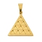 Ion Plating(IP) 304 Stainless Steel Pendants, Triangle Charm, Golden, 26.5x26x2mm, Hole: 4.5x9.5mm