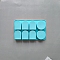 DIY Soap Making Silicone Molds, Resin Casting Molds, For UV Resin, Flat Round & Arch, Cyan, 128x205mm