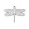 Non-Tarnish 304 Stainless Steel Pendants, Dragonfly Charm, Stainless Steel Color, 12x15x1mm, Hole: 0.7mm