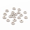 Non-Tarnish 201 Stainless Steel Spacer Beads, Flat Round with Diamond Texture, Stainless Steel Color, 6x2mm, Hole: 2mm