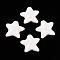 Handmade Porcelain Beads, Fancy Antique Glazed Porcelain, Starfish, White, 19~20x21~23x9~10.5mm, Hole: 2~2.5mm