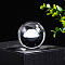 Inner Carving Glass Crystal Ball Diaplay Decoration, Fengshui Home Decor, Cloud, 60mm