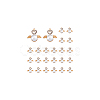 DICOSMETIC 40Pcs Alloy Rhinestone Pendants FIND-DC0002-97-6