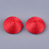 Polyester Thread Fabric Cabochons WOVE-T008-02A-01-2