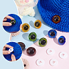 PandaHall Elite 30Pcs 5 Colors Craft Plastic Doll Eyes DOLL-PH0001-49-4