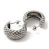 304 Stainless Steel Arch with Rhombus Stud Earrings for Women EJEW-F319-05P-3
