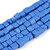 Opaque Spray Painted Glass Bead Strands GLAA-N047-08-A01-1