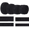 BENECREAT 8 Yards 4 Styles Polyester Non Slip Knitted Elastic Belt OCOR-BC0005-77-1