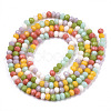 Opaque Glass Beads Strands X-GLAA-N041-005B-01-2