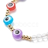 Natural Quartz Crystal & Resin Evil Eye Beaded Bracelet and Necklace SJEW-JS01253-4