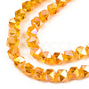 Electroplate Transparent Glass Beads Strands EGLA-T019-06O-01-2