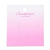 Gradient Color Rectangle Paper Hair Clip Display Cards with Hanging Hole CDIS-T004-19D-1