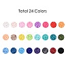 240g 24 Colors Handmade Polymer Clay Beads CLAY-JP0001-09-4mm-2