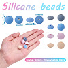 80 Pcs 8 Styles Food Grade Eco-Friendly Silicone Beads SIL-TA0001-02-3
