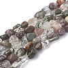 Natural Green Lodolite Quartz/Garden Quartz Beads Strands G-S339-11-1